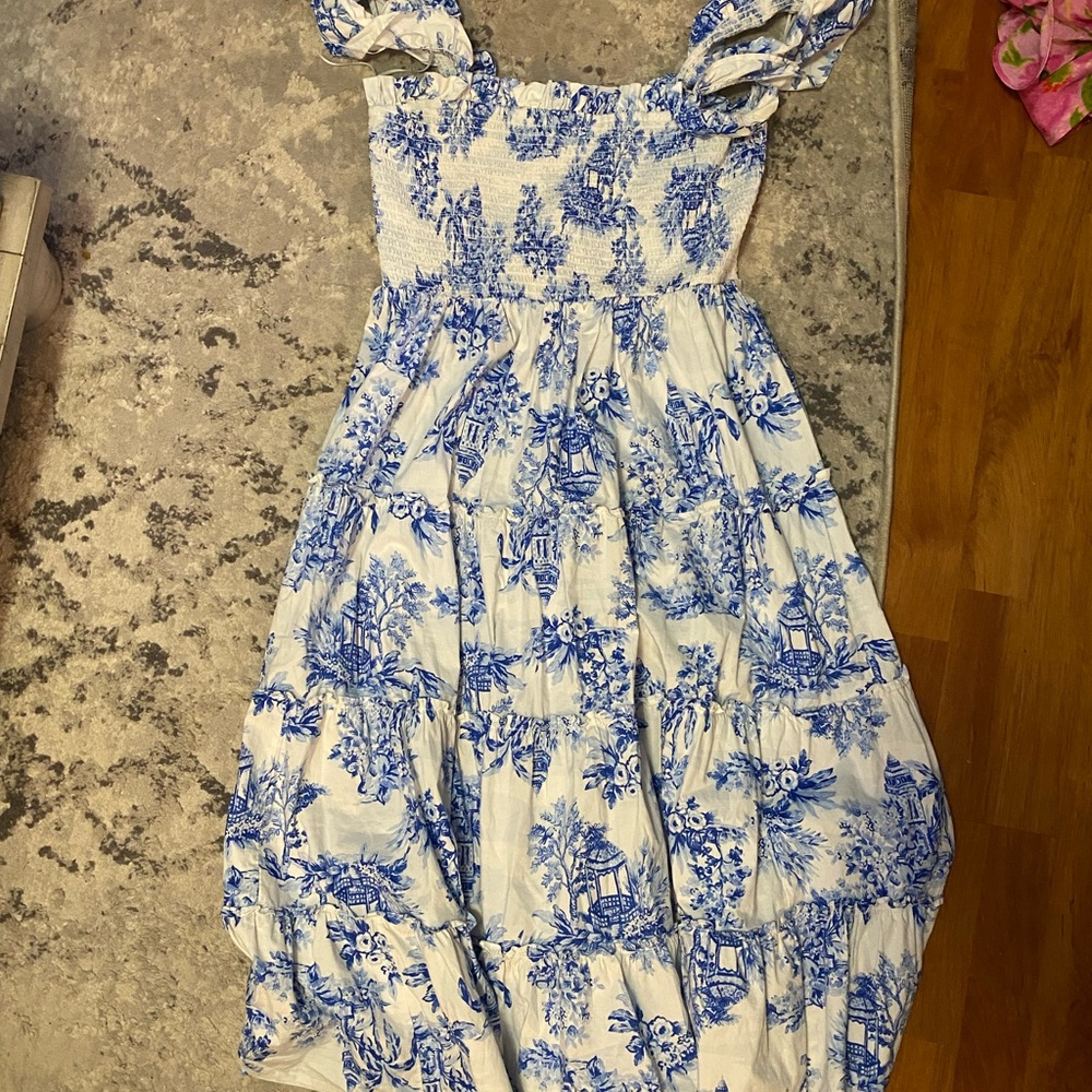 Crown & Ivy Blue and White  Dress